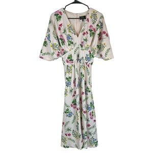 Alexia Admor Women's Size 2 August Split Sleeve Pink Floral‎ Maxi Designer Dress